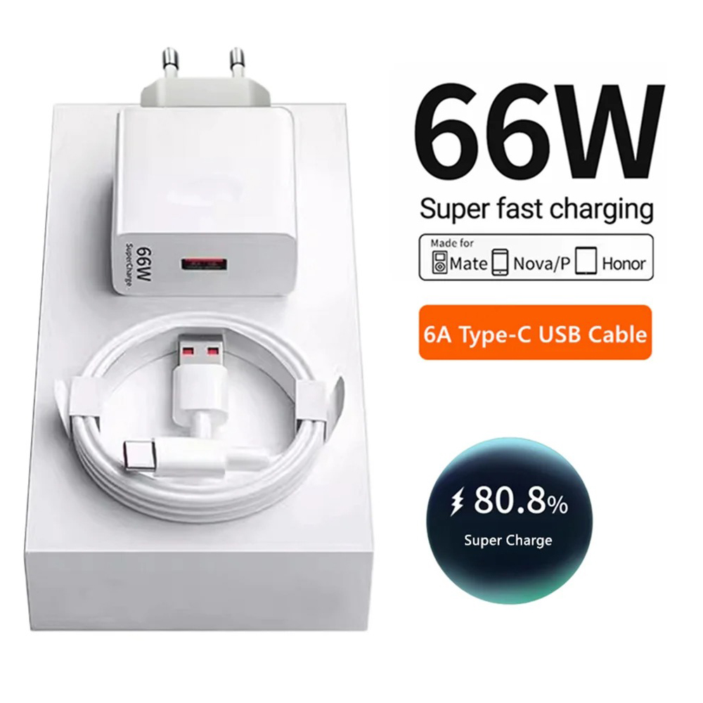 Huawei Mate 60 - Carregador super rápido 66W 6A para